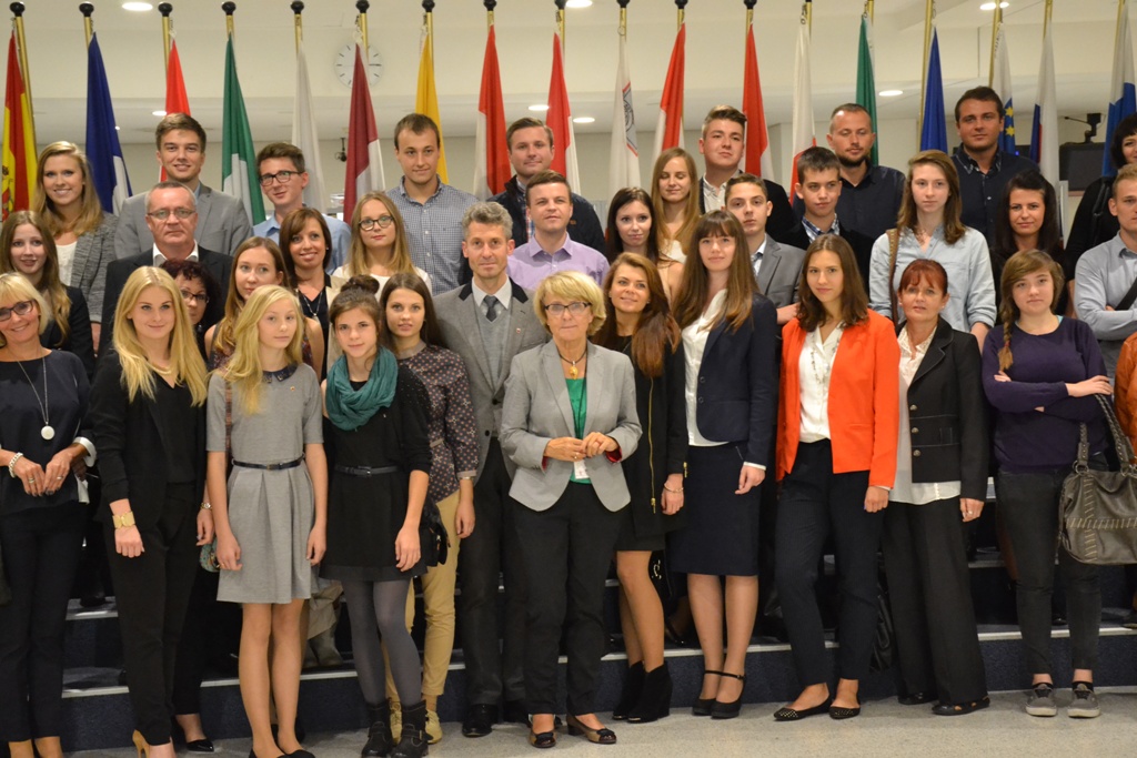 Wspólna fotografia uczestników wizyty studyjnej w Brukseli, 25.09.2014 r.