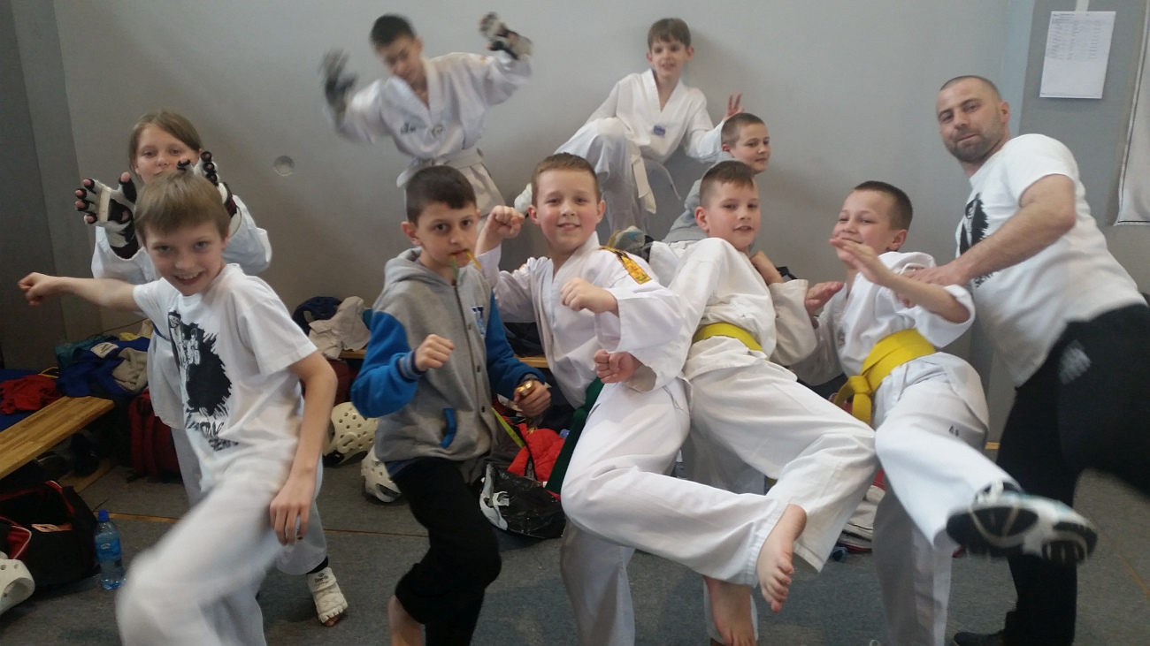 Sierpczanie z KS Taekyon podczas Midzynarodowego  Pucharu Polski w Taekwondo Olimpijskim, 9-10.04.2016 r.