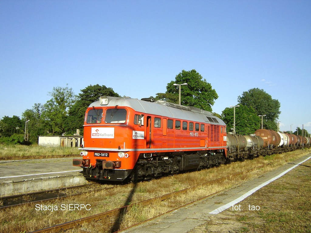 Stacja SIERPC. Lokomotywy ORLEN tranzytem przez Sierpc, wrzesień 2008 r.