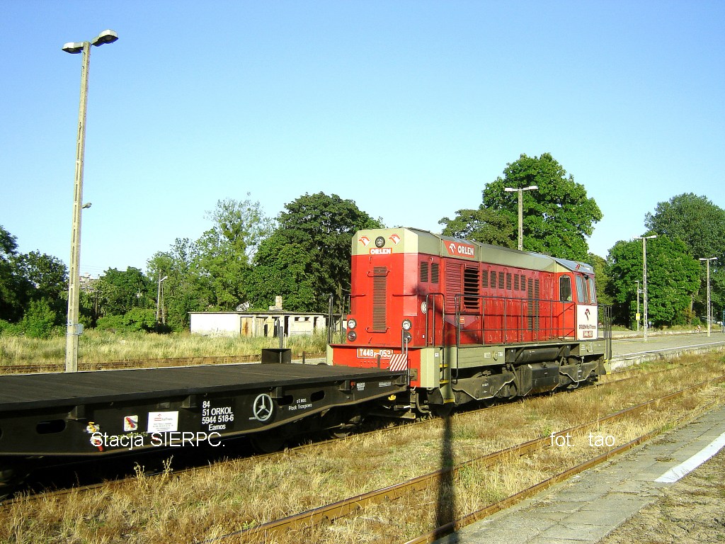Stacja SIERPC. Lokomotywy ORLEN tranzytem przez Sierpc, wrzesie 2008 r.