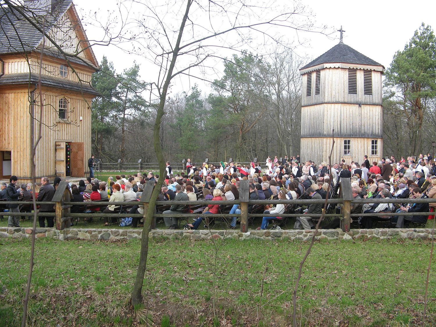 Msza podczas Niedzieli Palmowej w skansenie, 17.04.2011 r.