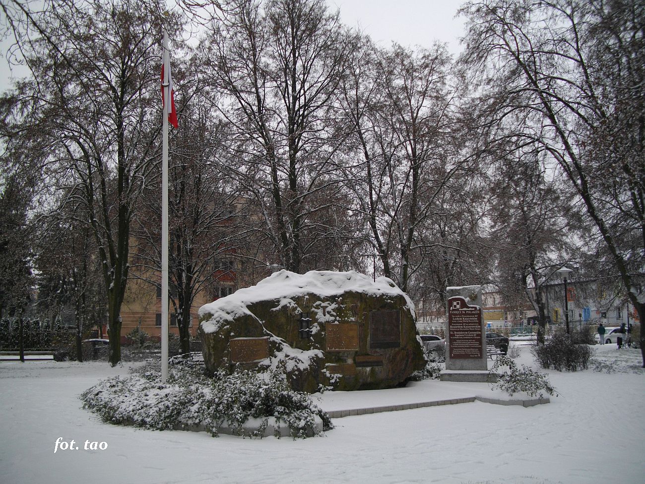 Park Solidarnoci w zimowej scenerii, 3.12.2022 r.