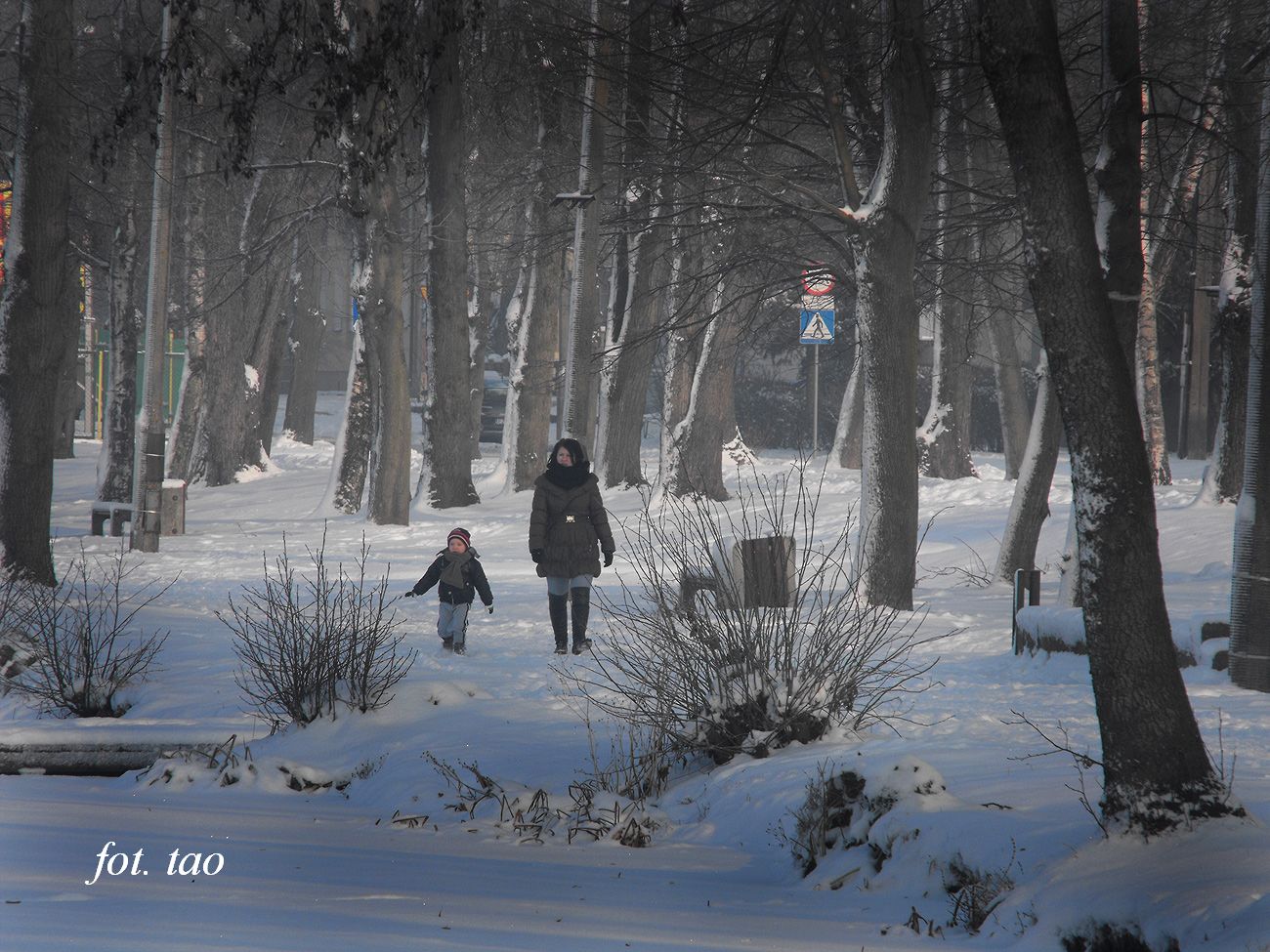 Zimowy spacer w mroźny poranek, Jeziórka 13.01.2013 r.