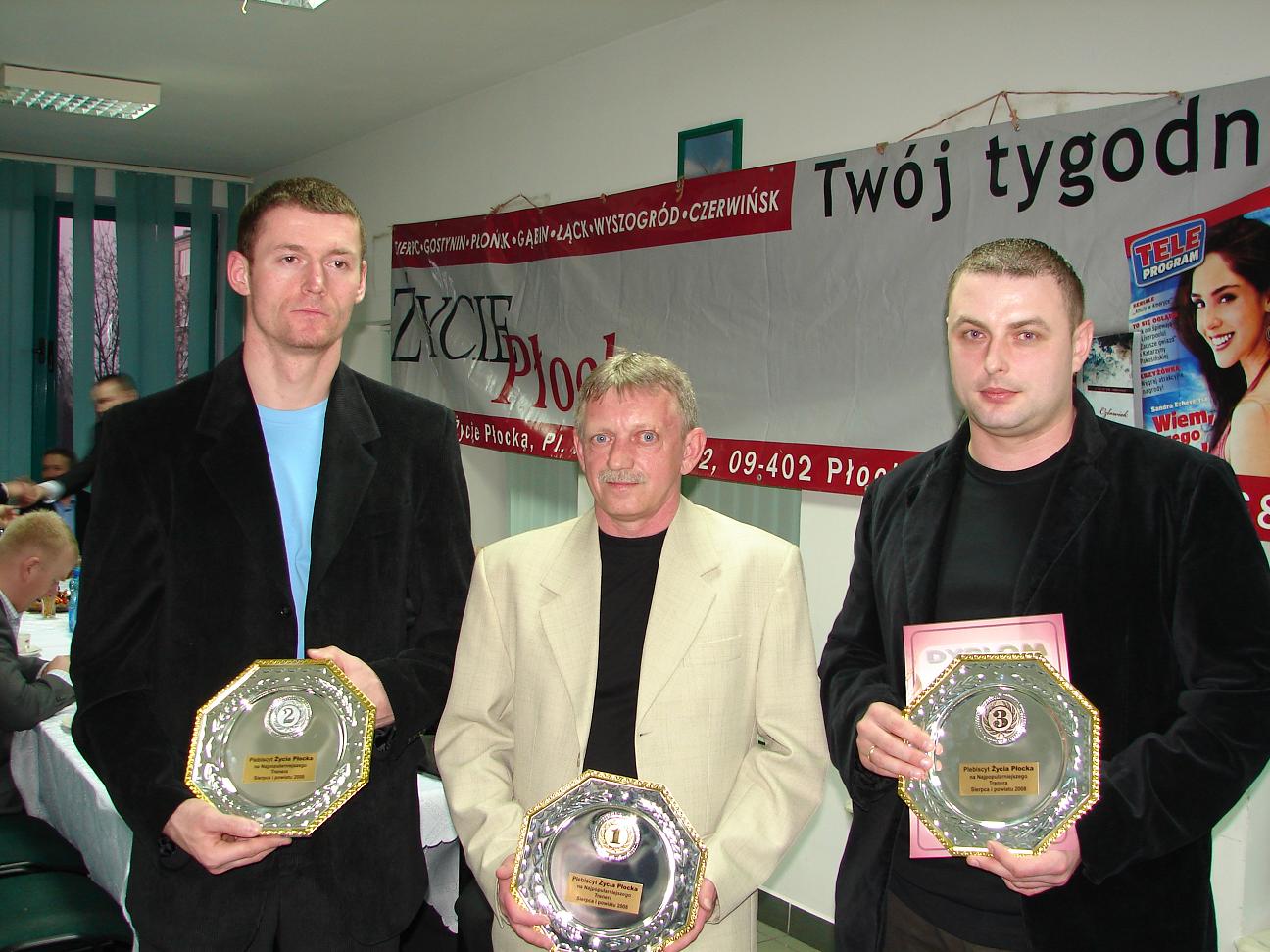 Najpopularnie­jsi  trenerzy: od lewej: Wojciech Skorutowski, Roman Betlejewski, Piotr Lemanowicz.