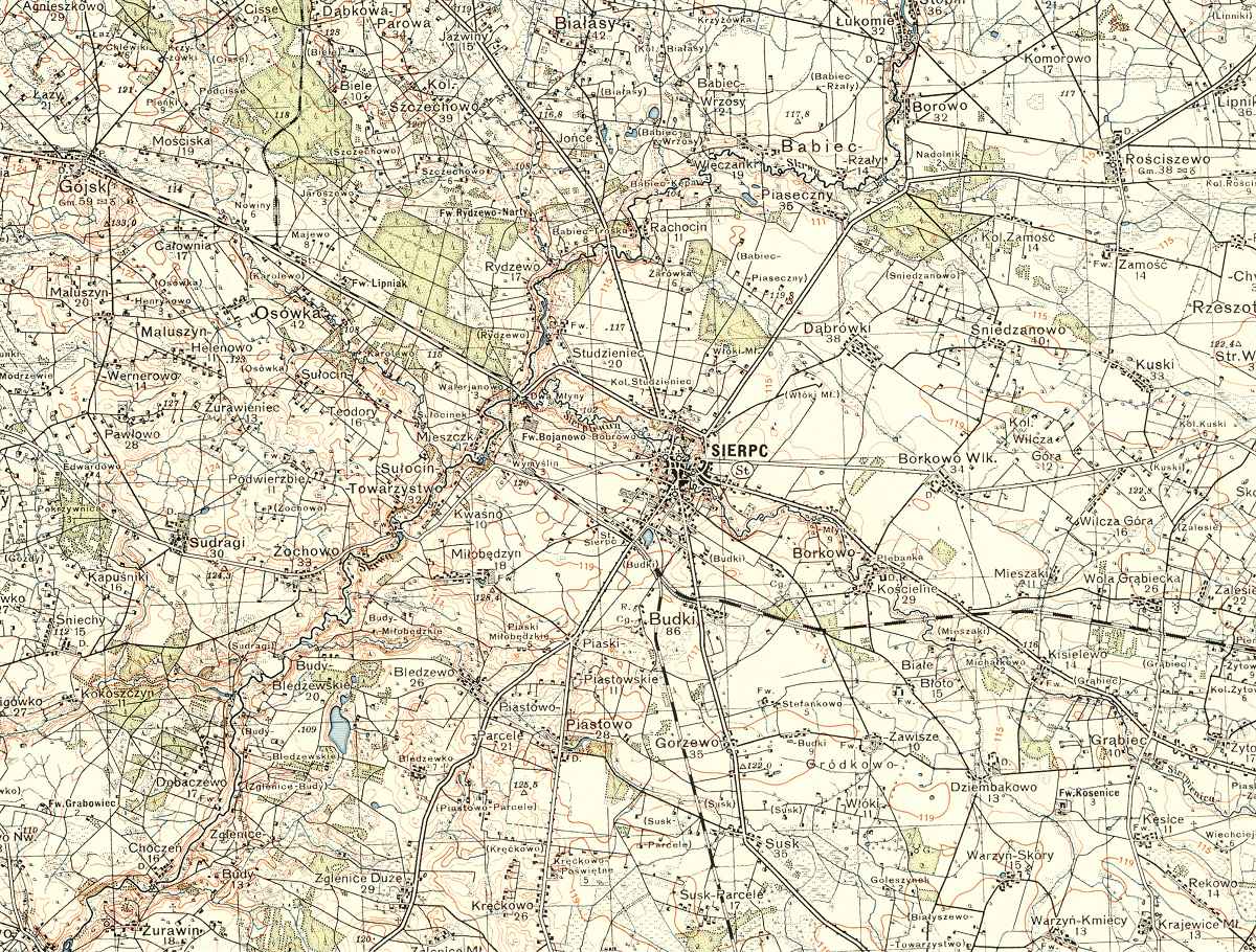 Fragment mapy z 1938 r.