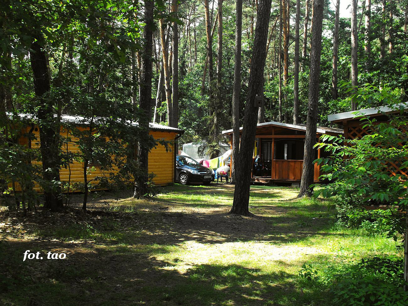 Domki wypoczynkowe w lesie nad jeziorem Urszulewskim, 22.07.2012 r.