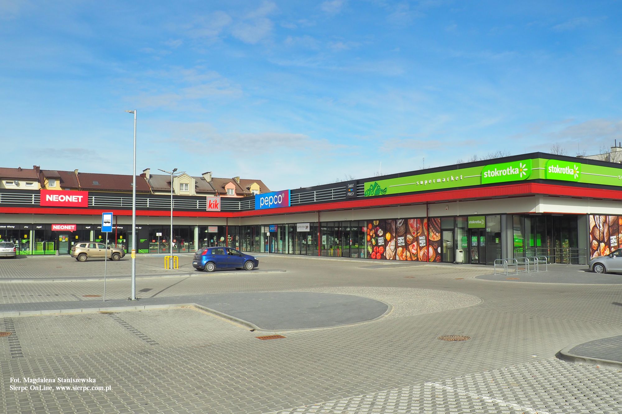 Nowe centrum handlowe w Sierpcu - w miejscu dawnego terenu dworca PKS, 27.03.2022 r.