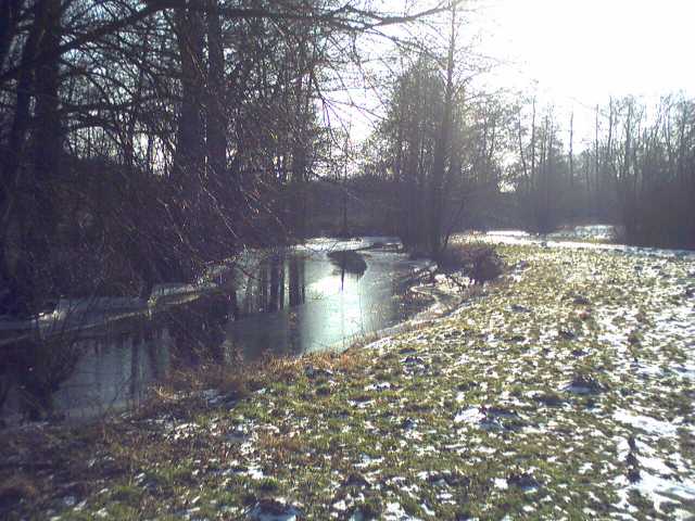 rzeka Skrwa zimą