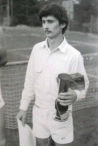 Andrzej Smykowski, zdobywca I miejsca w Indywidualnym Turnieju Tenisa Ziemnego Mczyzn, odbywajcego si w dniach 6-21 IX 1980 r.