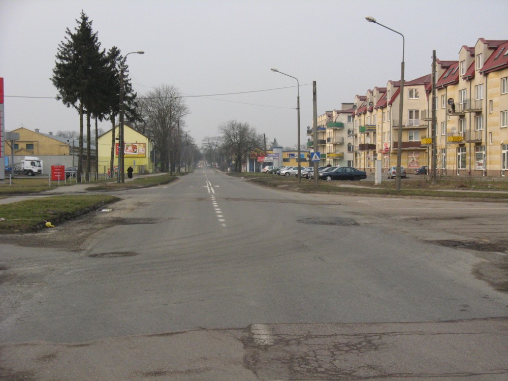 Ulica Pocka, skrzyowanie z ulicami witokrzysk i Witosa, luty 2008 r.