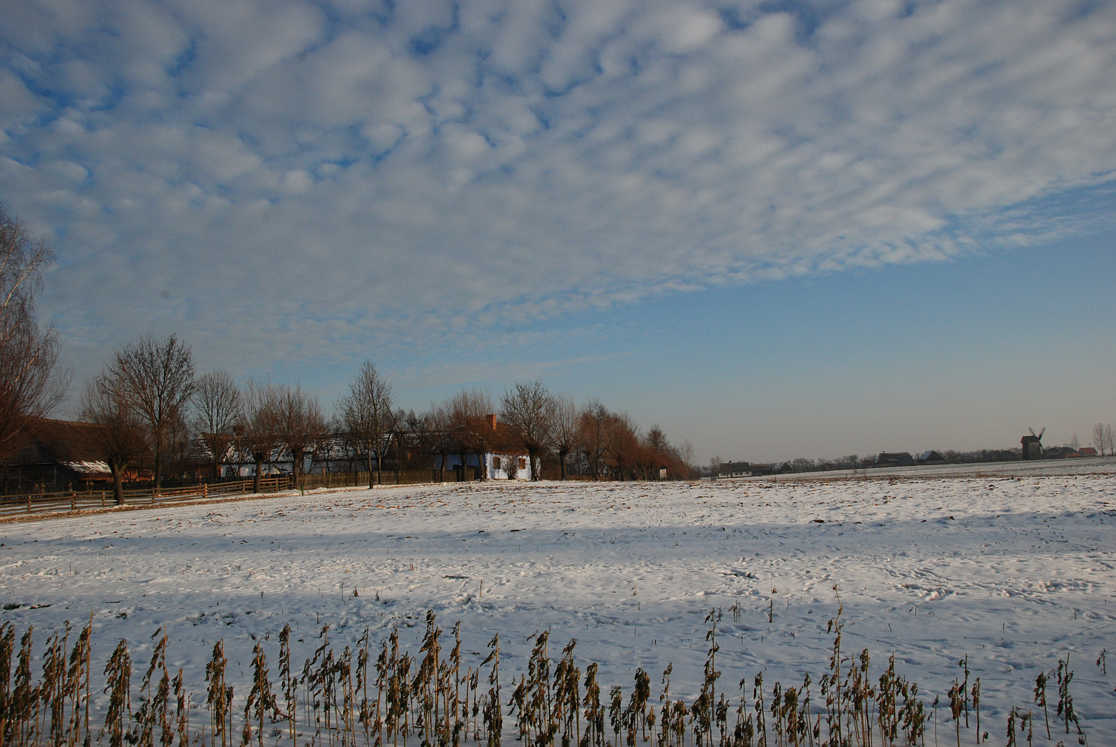 Zima w sierpeckim skansenie, 2013 r.